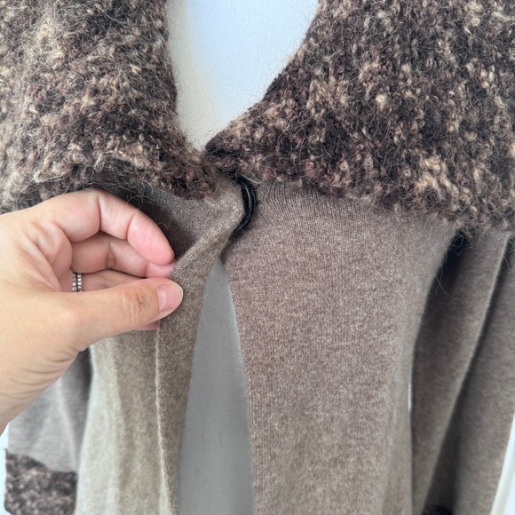 Damask Open Sweater Duster Cashmere Yak Kid Mohair Merino Wool - Picture 4 of 8